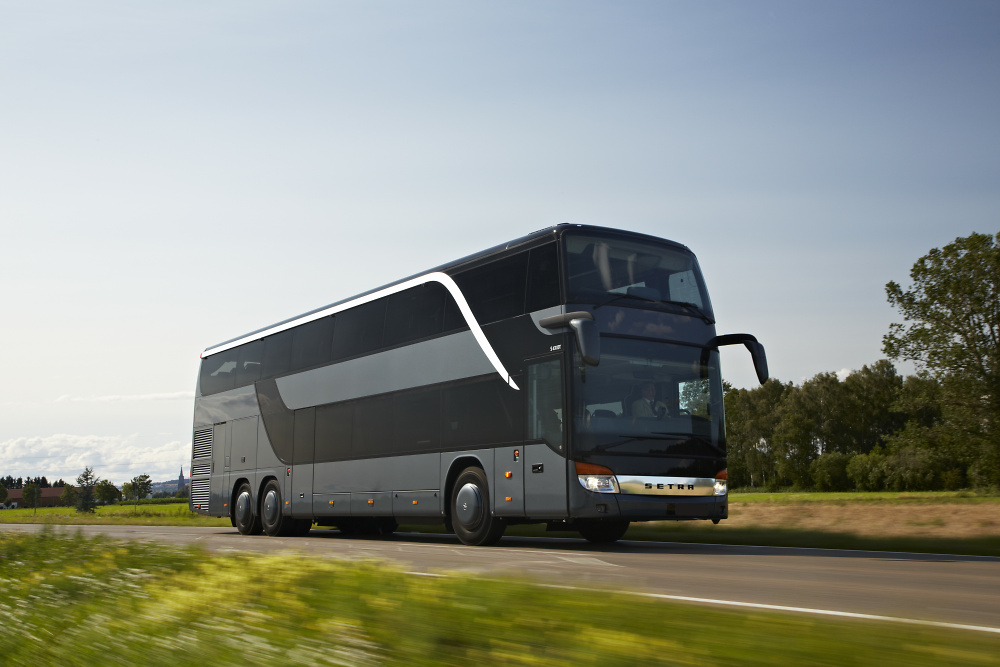 Luxury Setra bus — Stress-free Coach Airport Transfer in Switzerland